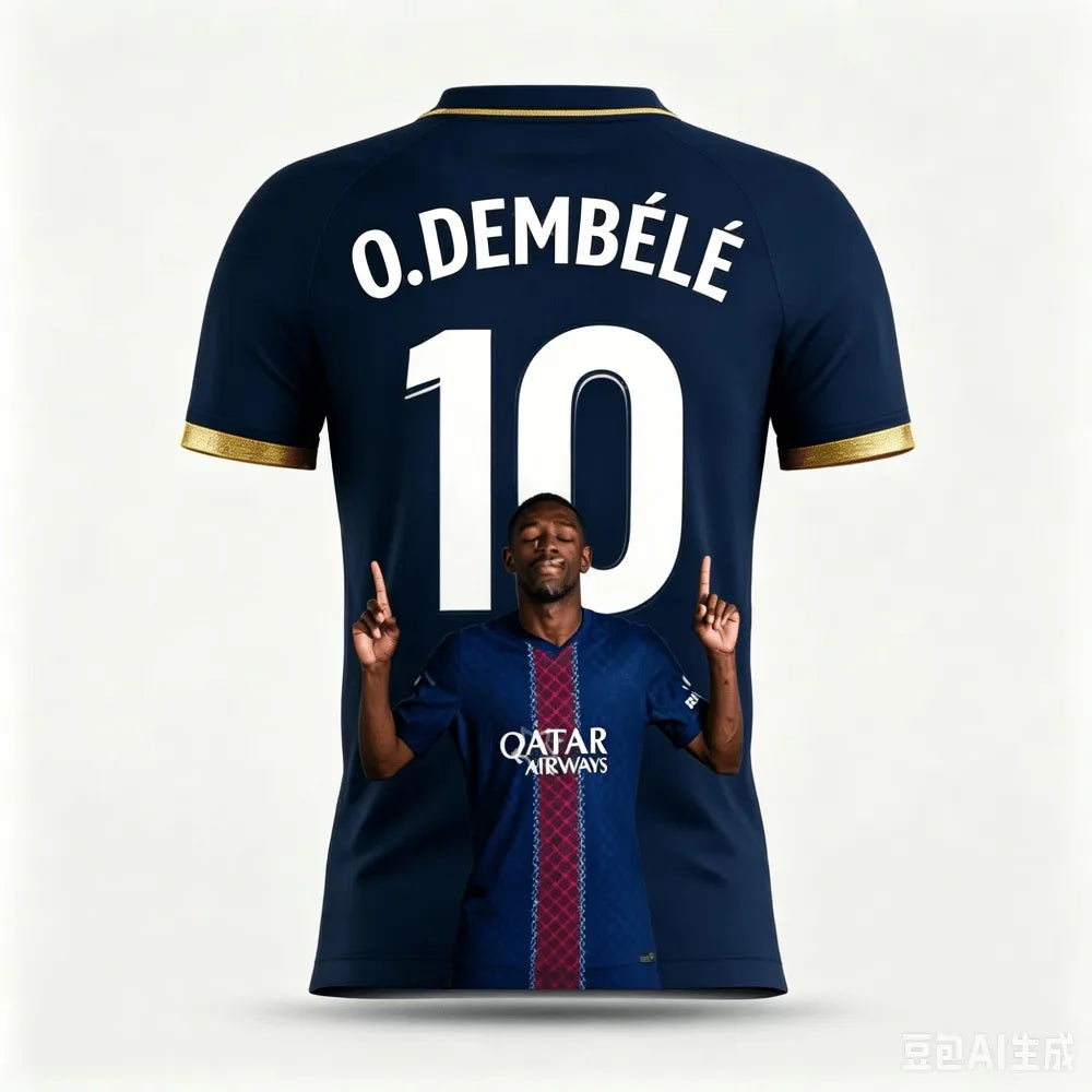 Dembélé Fan Exclusive Summer 3D Print Family Outfit Football Jersey T-shirt Loose and Comfortable Suitable for Daily Wear