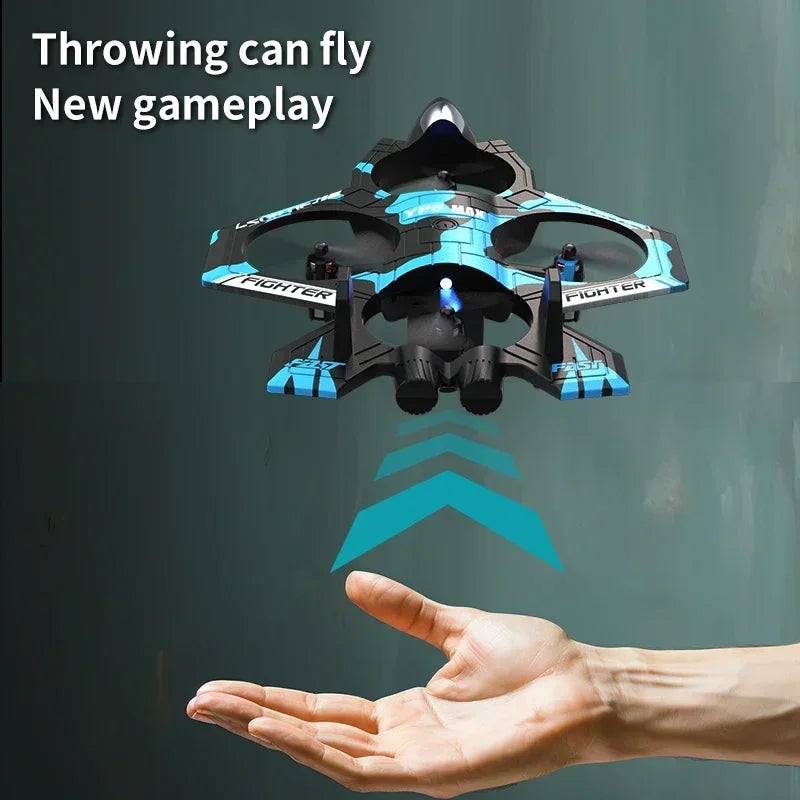 2025 new YP5 Remote Control Drone 2.4G 360° Flip Fighter Jet Toy Intelligent Fixed Height Hovering RC Airplane for Boys Kids Toy
