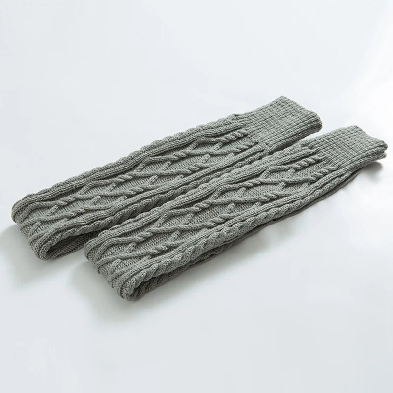 Winter Women Knee Socks Ladies Thigh High Stockings Girls Warm Sexy House Floor Long Stocking Knitting Wool Over Knee Stocking