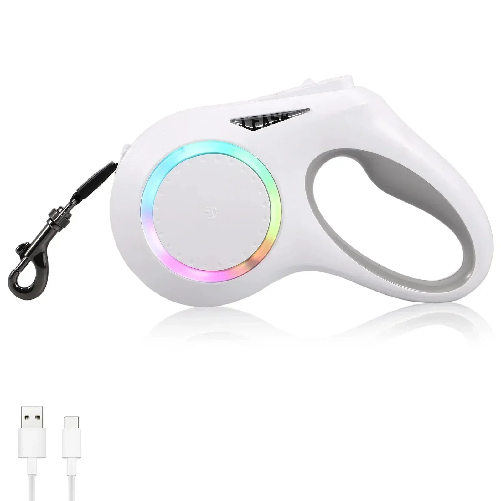 5m LED Flashlight Dog Leash Automatic Retractable Pet Luminous Straps Puppy Walking Night Outdoor Walking Non-Slip Handle