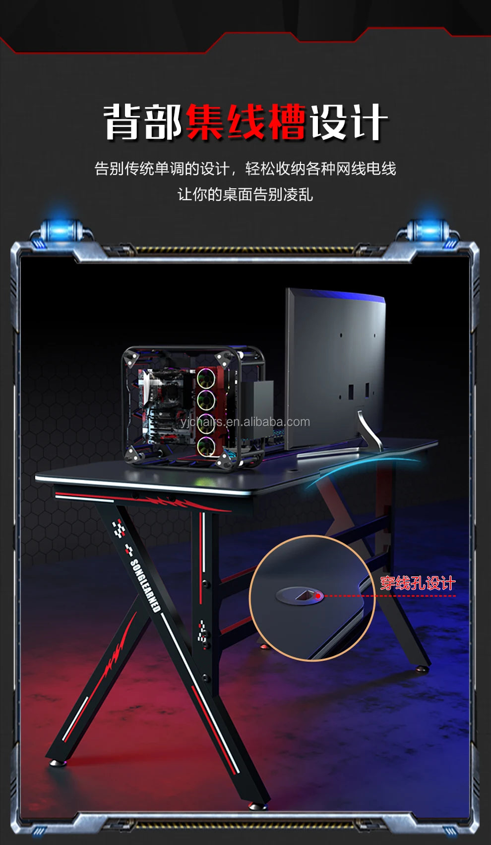 Hot Selling High Quality Motorized Standing Desk Height Adjustable Computer Desk Electric Gaming Table Work Desk