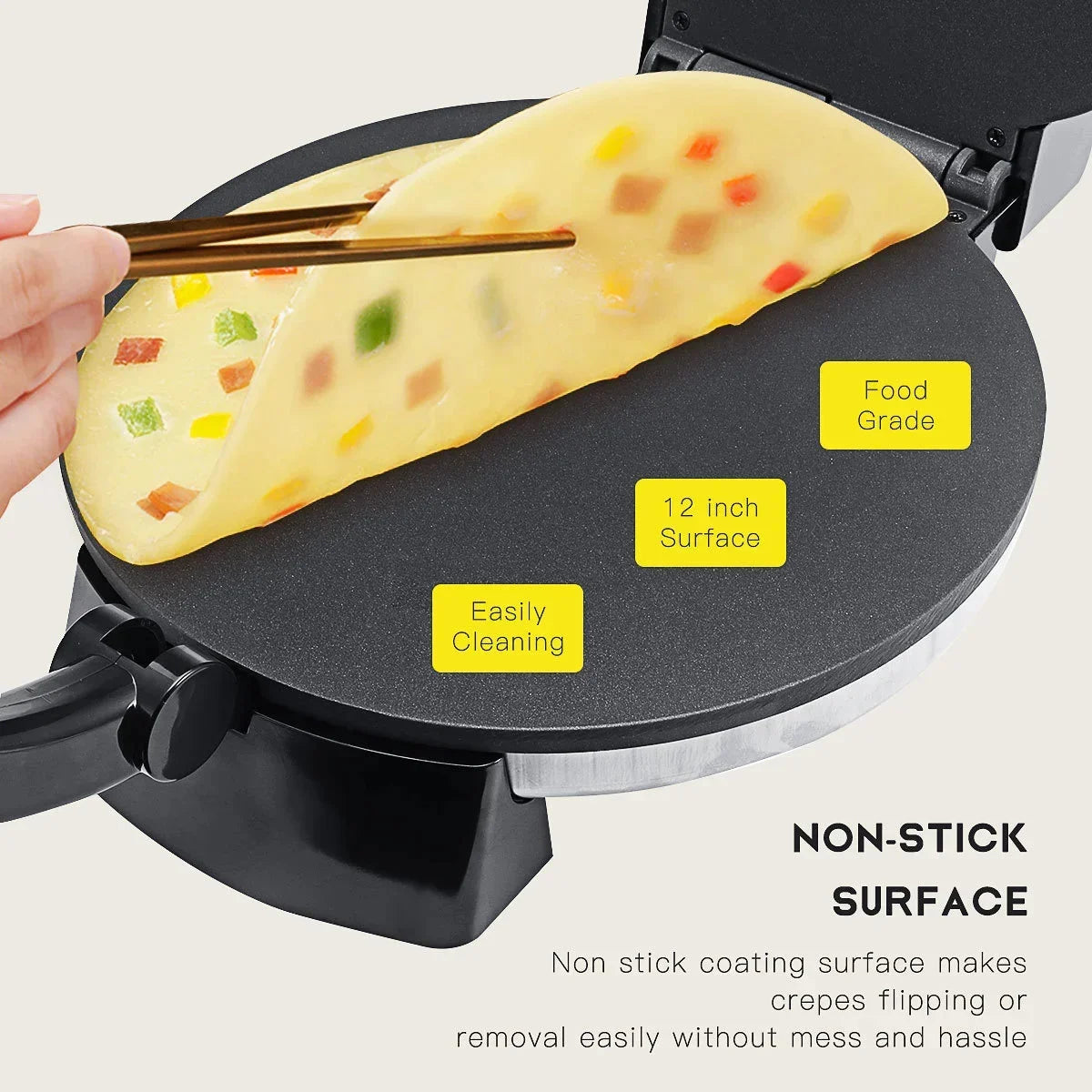 220V 1500W Pancake Electromechanical Pancake Pan Household Pancake Machine Pancake Fruit Machine Spring Roll Machine Coriolis
