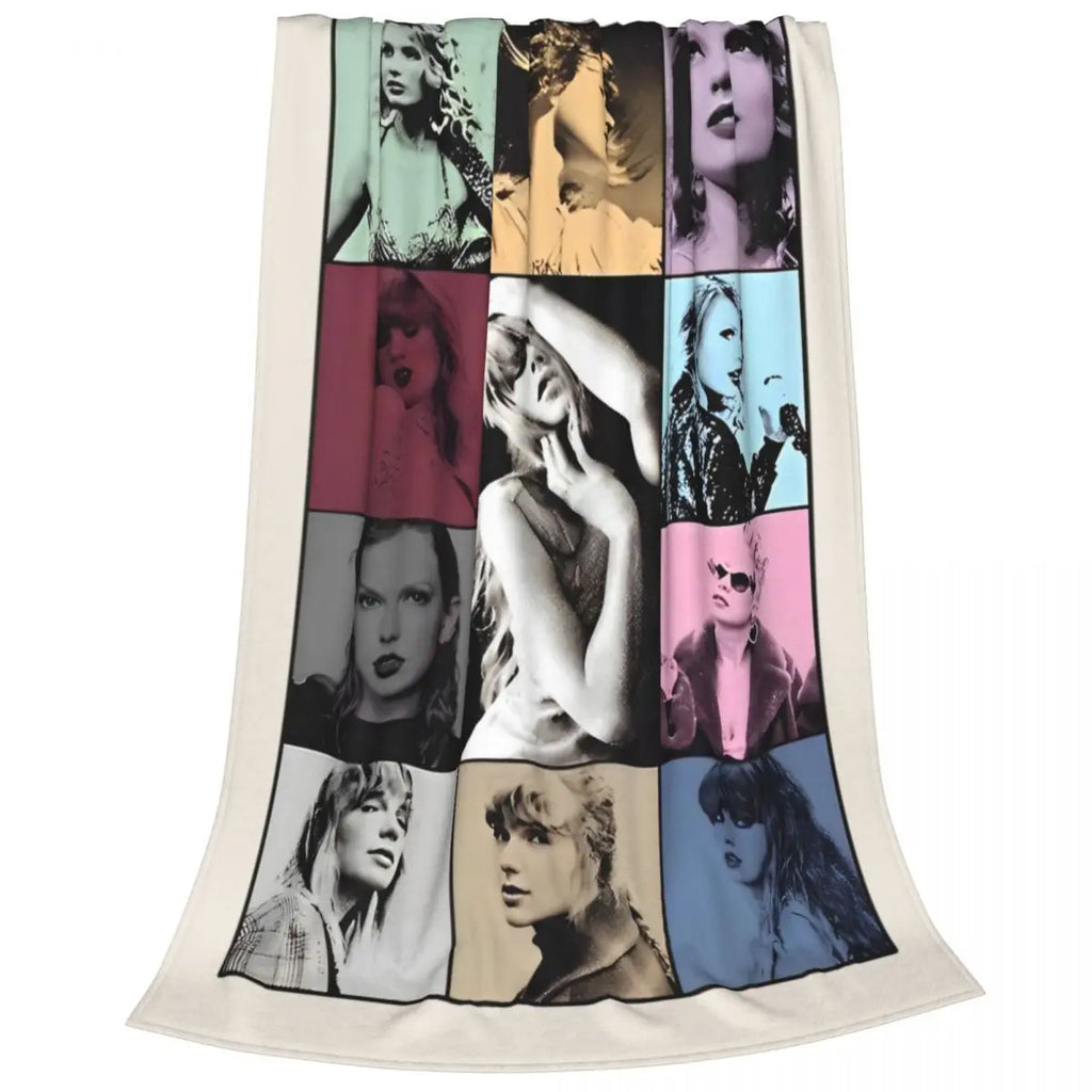 The Eras Tour Blanket Flannel Print Tayloring Portable Lightweight Thin Throw Blankets for Bedding Outdoor Quilt