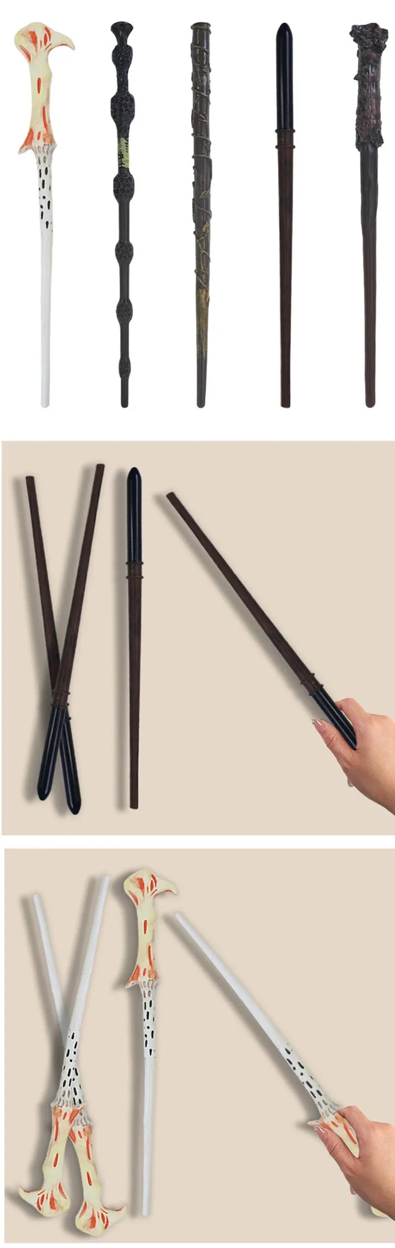 Anime Cosplay Show Metal Core Magic Wand Children Decoration Toy Accessories For Kids Bacchetta Di Plastic Magic Stick Snape