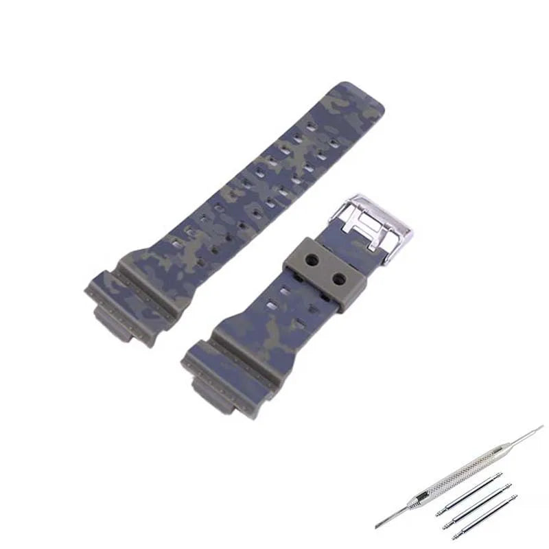 16mm Men's Camo Resin watch band Compatible for Casio GA-100/110/120/140 700 GD-100 GLS-100 GAX-100 watch strap rubber wristband
