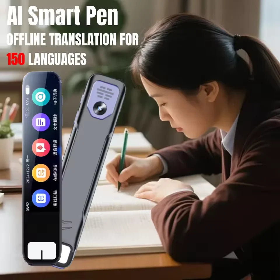 GPT AI Translation Pen 150 Languages AI Scan Smart Translation Pen Offline Translation Point Reading Learning Voice Translator