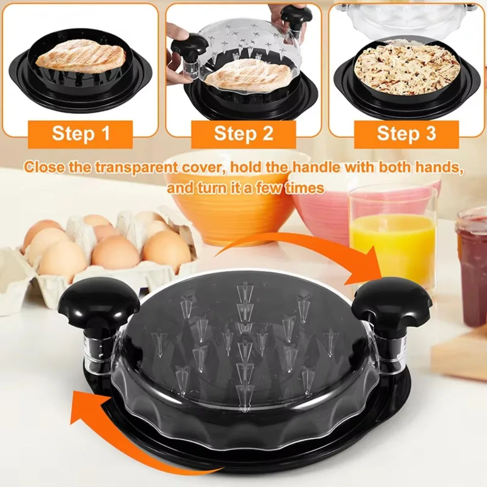 Chicken Shredder Tool Meat Breast Shredding Separation Mincing Grinder Machine with Lid for Shredding Chicken Pork Beef Cooking