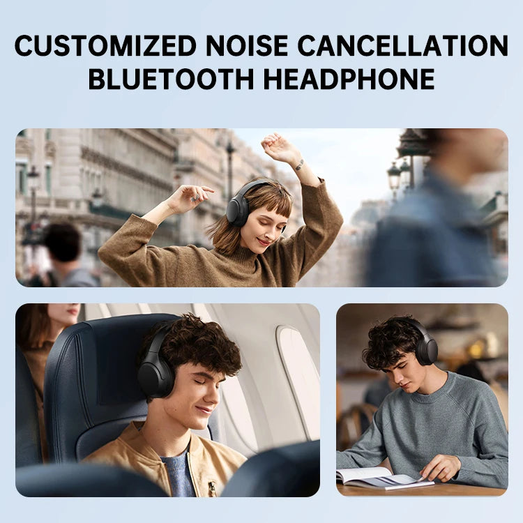 BH23 Hot Selling Brand Bluetooth Wireless Headphones Noise Cancelling Headset ANC Earphone Headphone With Microphone