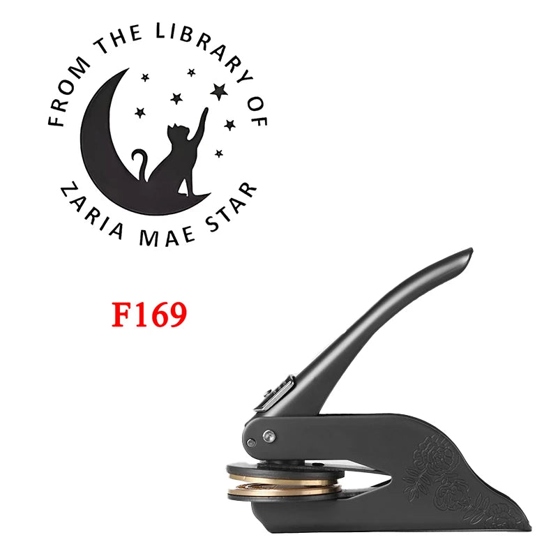 Embosser Stamp Customized Private Logo Customization Library Book Invitation Wedding Embossing Stamp Company Paper Leather Seals