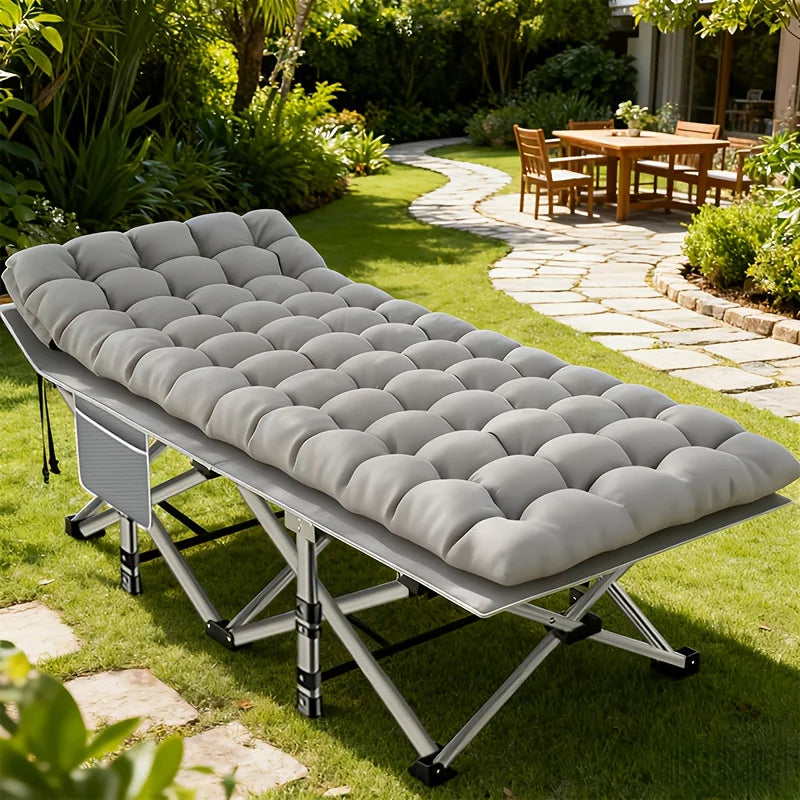 8-Leg Folding Bed With Mattress(Mattress-free Option Available)|Portable Adult Sleeping Cot With Carry