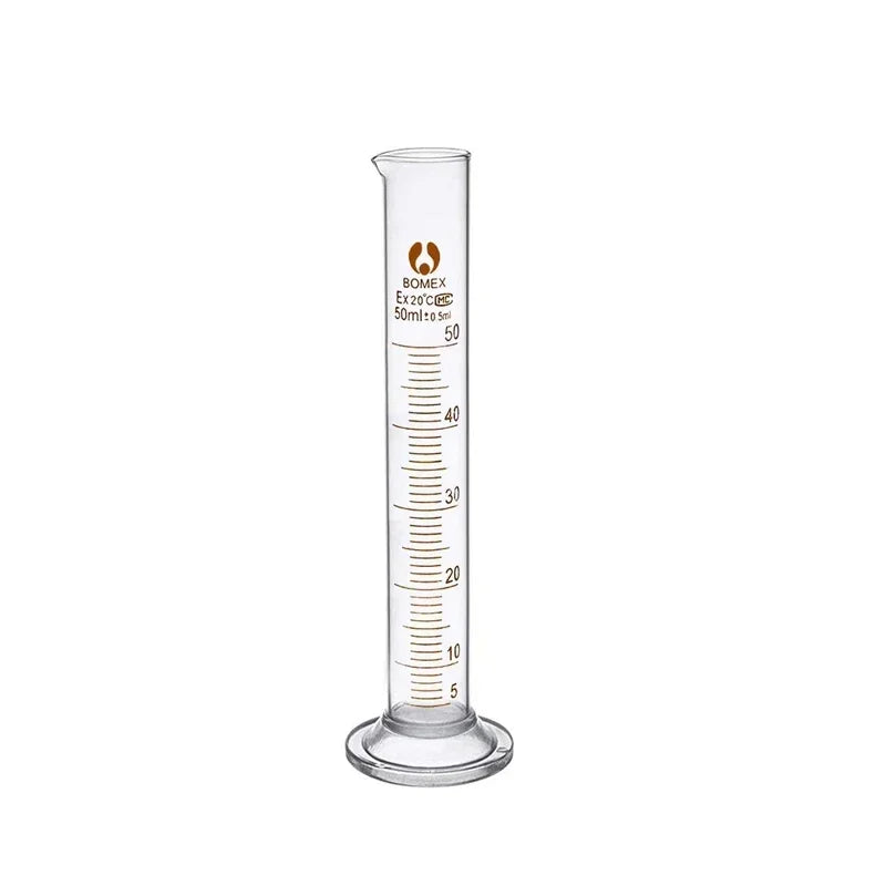 1PCS Lab Measuring Cylinder Set 5ml 10ml 25ml 50ml 100ml 200ml 500ml, Thick Glass Graduated Cylinder Kit for Laboratory Supplies