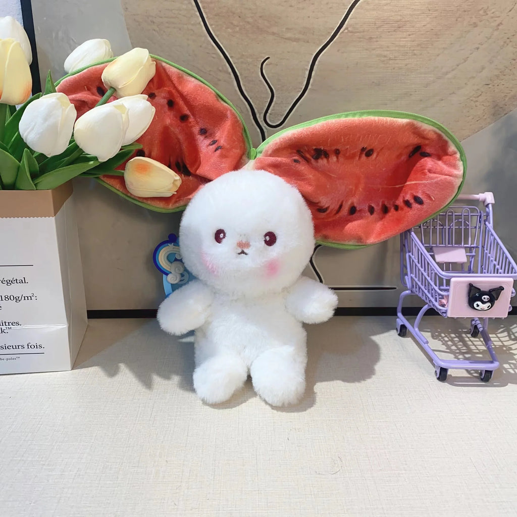 Kawaii Fruit Transfigured Bunny Plush Toy Cute Carrot Strawberry Turn Into Rabbit Plush Toy Kids Birthday Christmas Gift