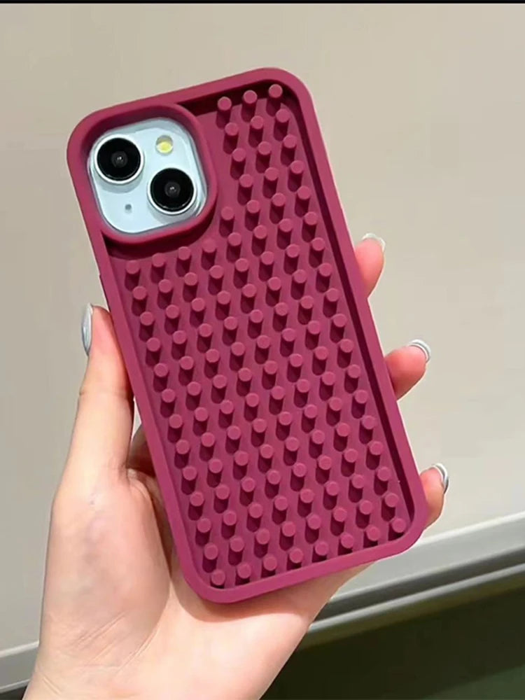 Funny Sensory Activity Board Silicone Decompression Phone Case For iPhone 16 15 14 13 12 11 17 Pro Max Soft Back Cover