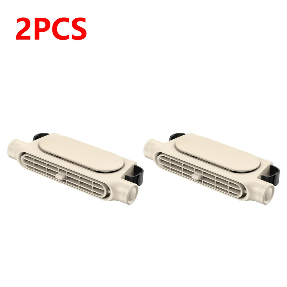 2-1pc Portable Car Seat Fan 3 Speeds Adjustable Car Seat Headrest Fan USB Powered Car Neck Cooler for Front Rear Seat Passenger