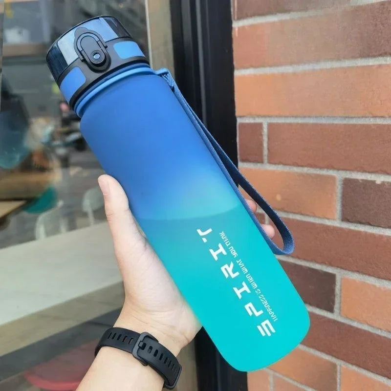 1 Liter Large Water Bottle Leak Proof Colorful Plastic Cup Drinking Outdoor Travel Portable Gym Fitness Jugs