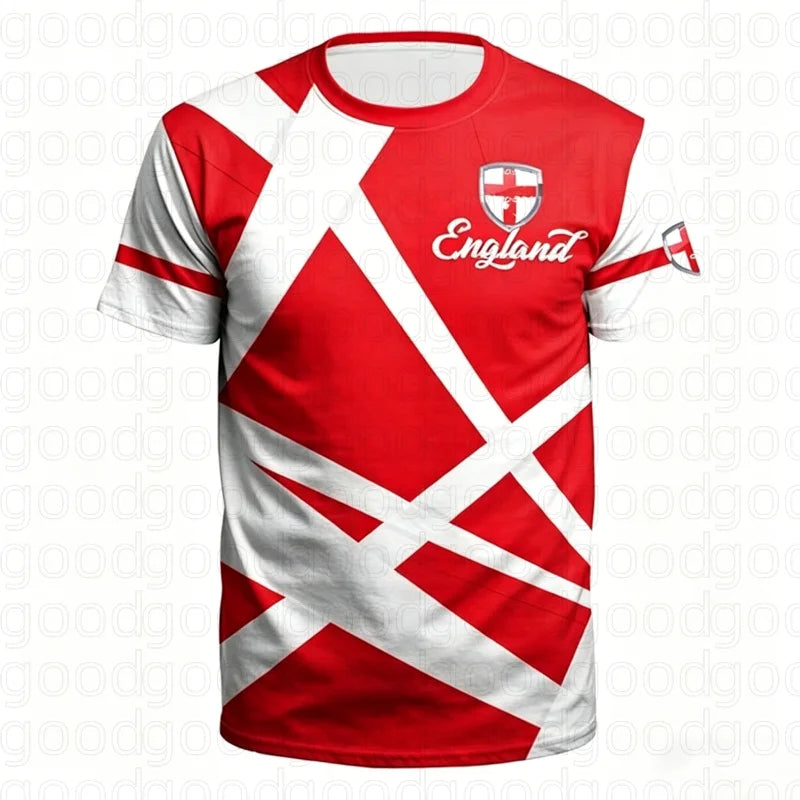 2026 Summer Fashion New England Flag Football T-shirts England Graphic Casual Sports Jersey Short Sleeve Shirts Family Kids Tees