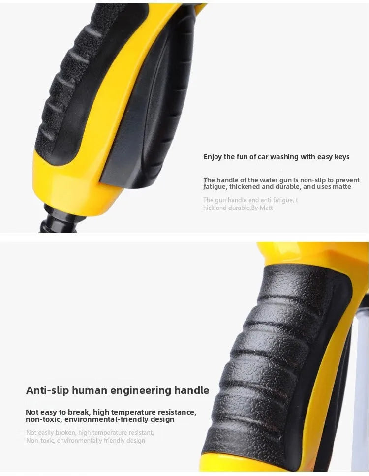 Multifunctional  Adjustable Mode Water Guns Nozzle Hose Washer Garten Watering Jet Sprayer with Foam Container Fertilizer Tools