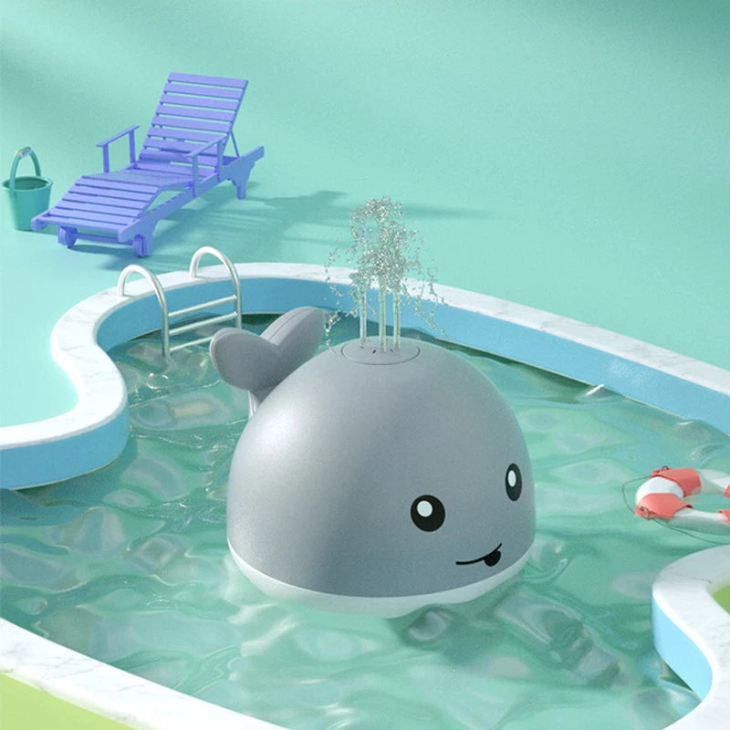 Baby Light Up Bath Tub Toys Whale Water Sprinkler Pool Toys for Toddlers Infants Whale Water Sprinkler Pool Toy