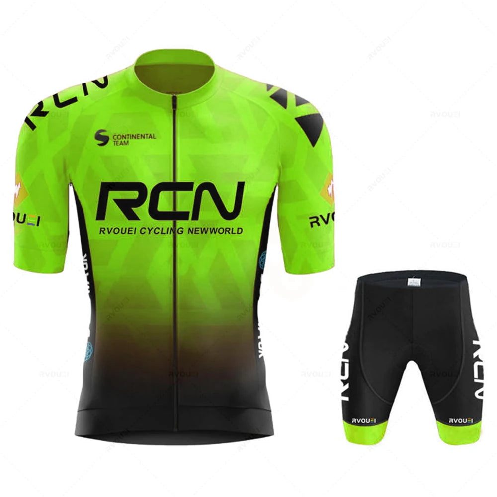 2026 Rvouei Team Cycling Jersey Set Summer Breathable Road Bicycle Suit Riding Uniform Bike MTB Clothing New Sports Cycling Kits
