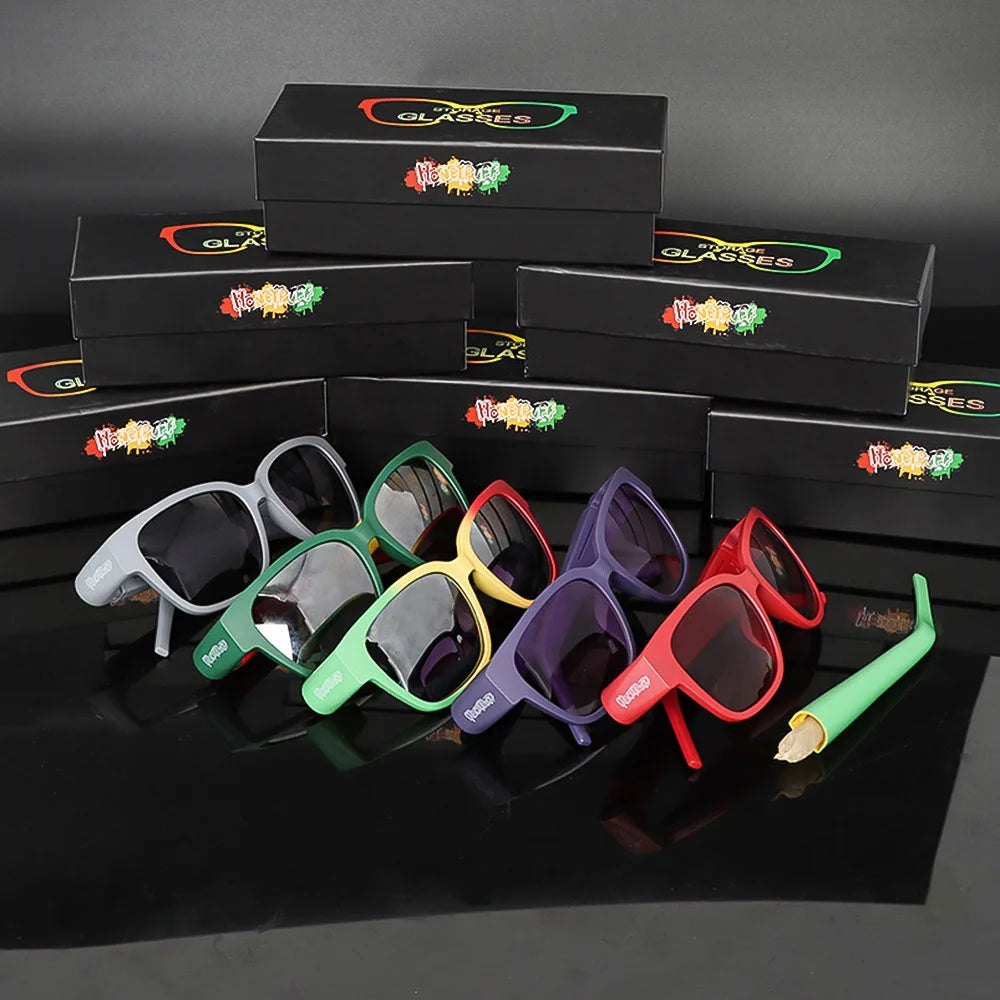 Sunglasses Hidden Tapered Cigarette Storage Tube Removable Glasses Holder Horn Tube Tobacco Box Smoking Pipe Accessories