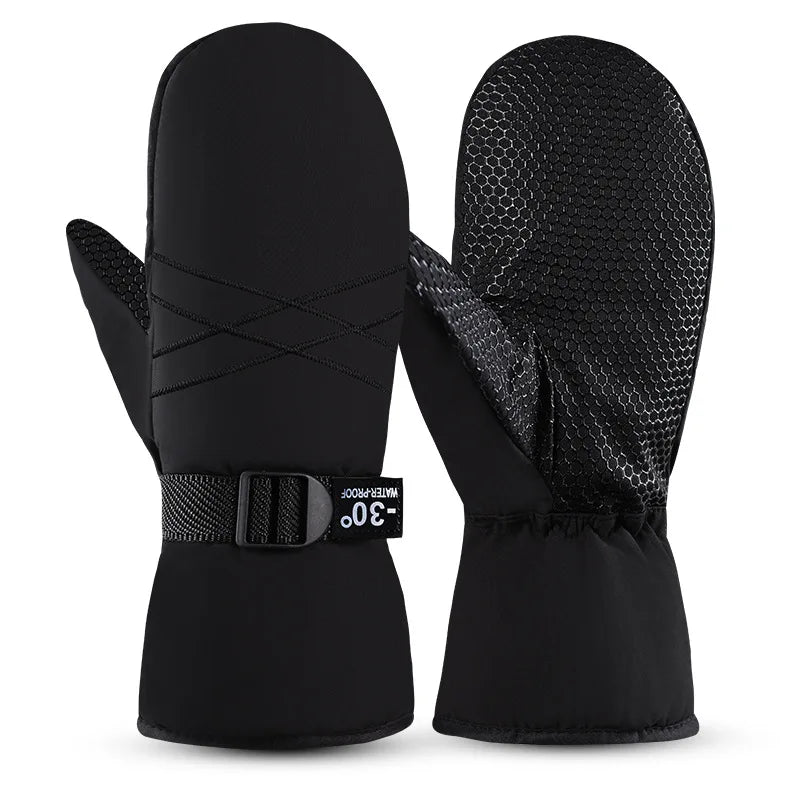 Ski Mittens Waterproof Winter Thermal Touch Screen Gloves Windproof Cycling/Snowboard Gloves Cold Weather Gloves for Outdoor
