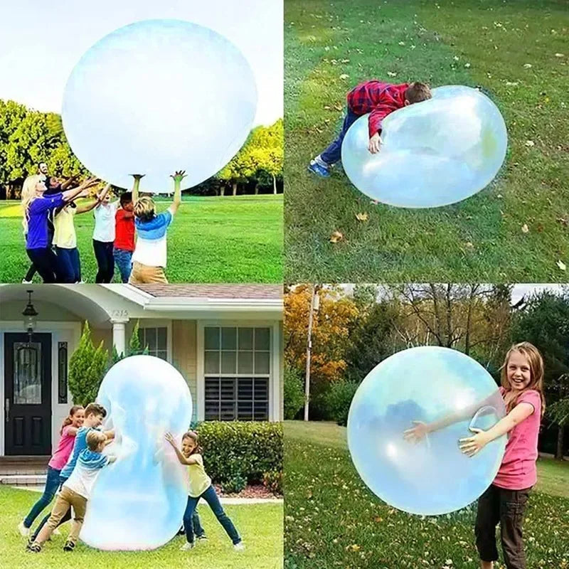 Bubble Ball Reusable Children Outdoor Soft Inflatable Giant Elastic Water-filled Ball Balloon Toy for Beach Fun Party Game Gifts