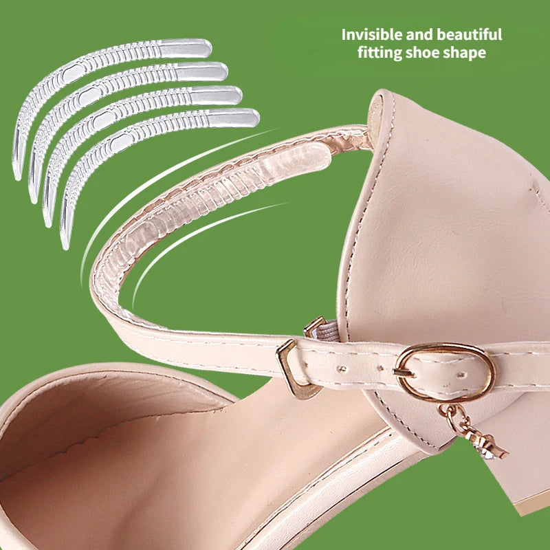 4pcs Silicone Heel Stickers Heels Grips for Women Men Anti Slip Heel Cushions Non-Slip Inserts Pads Foot Heel Care Protector