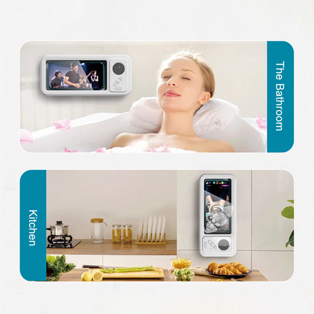 Z07 Bluetooth Speaker 360 ° Waterproof Mobile Phone Box audio bath watching TV Stand Touch Screen Mobile Phone Holder Box