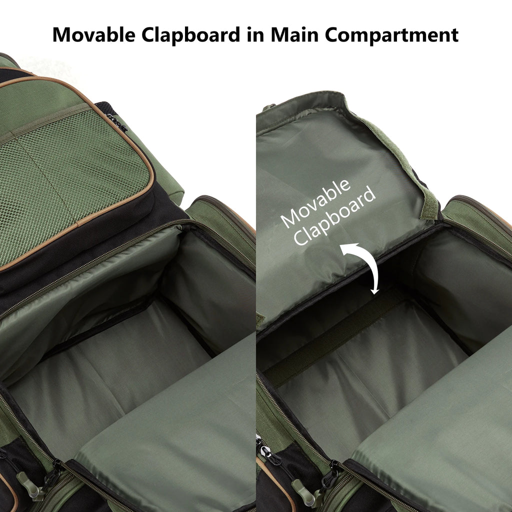 Bassdash Multifunctional Fishing Tackle Backpack Lightweight Tactical Soft Tackle Box with Protective Rain Cover