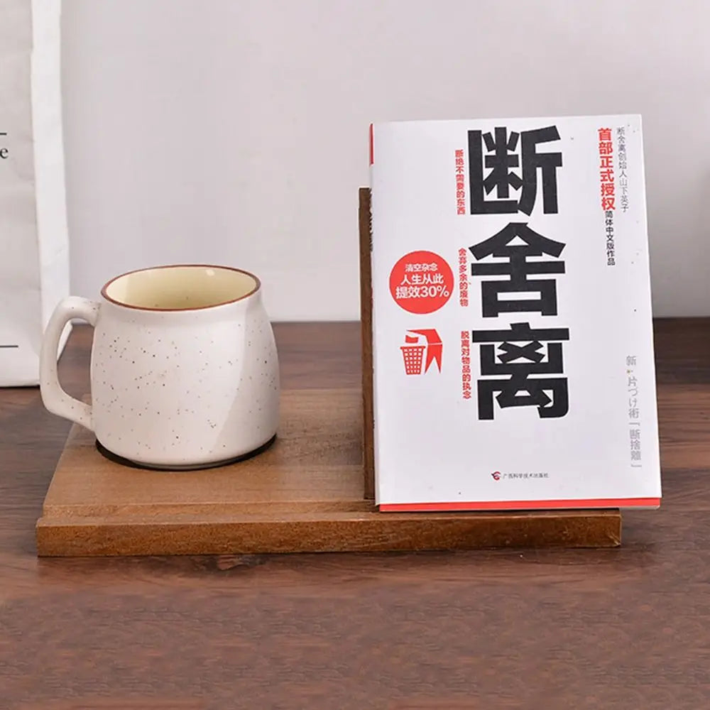 Removable Wooden Reading Stand Handmade Owl Multifunctional Recipe Shelf Small Bookshelf Sturdy Triangle Book Stand