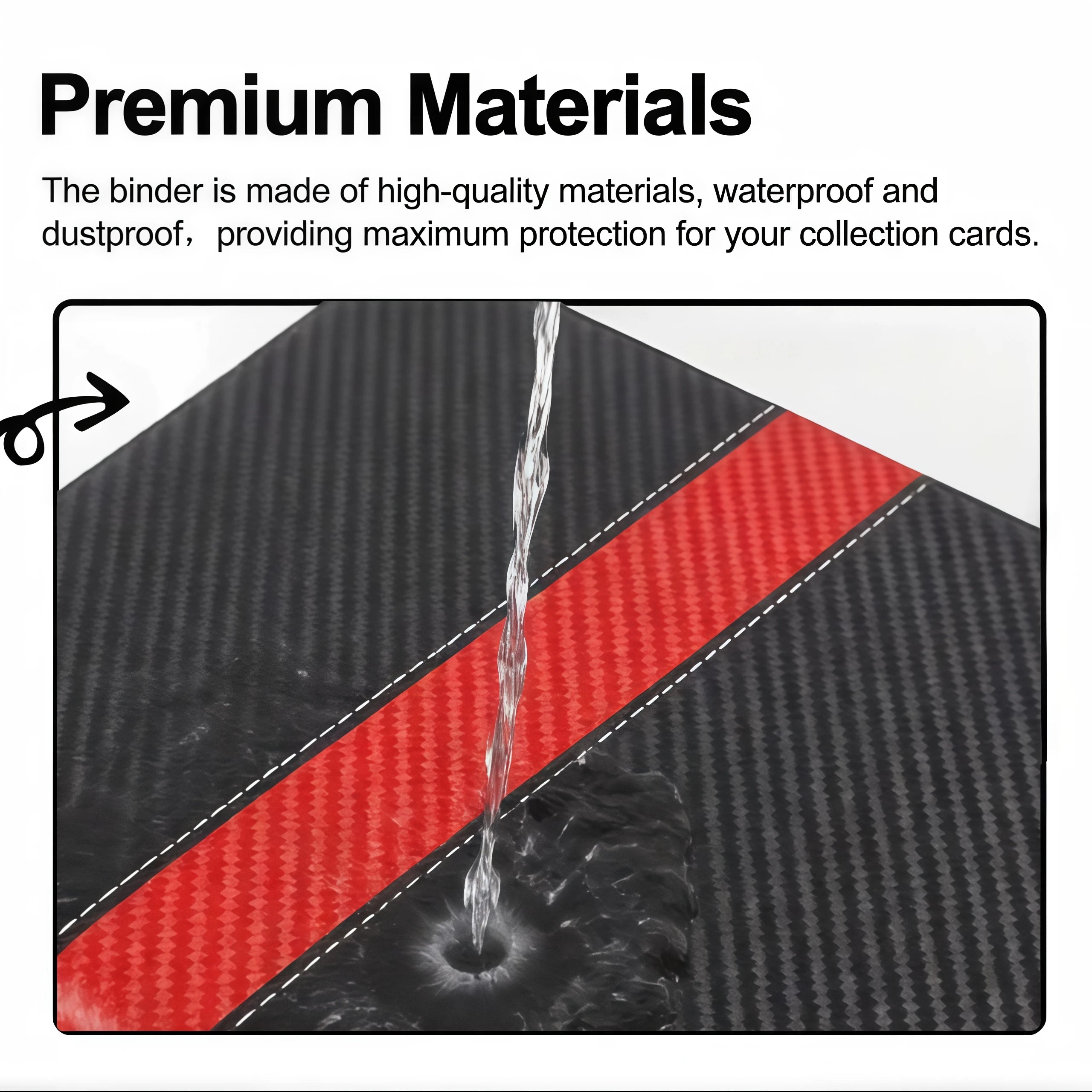Twill Color-Blocked Trading Card Binder, 20 Pages with 4 Pockets, Thick Inner Pockets, Full Zipper Moisture-Proof and Dust-Proof Design, Multifunctional Side-Insert Binder, Can Hold 160 Standard-Size Cards, Suitable for Colle