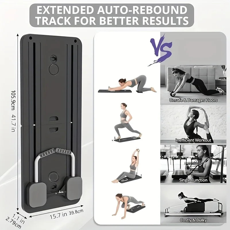 Abdominal Exercise Board Fitness Board Leg & Arm Toner Multifunctional Pilates Reformer Set Fitness Equipment for Home