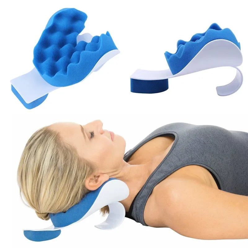 Relaxed Neck Support Pillow Tension Reliever  Massager Head Neck Shoulder Relax Muscle Tension Relieves Tightness Soreness Tool