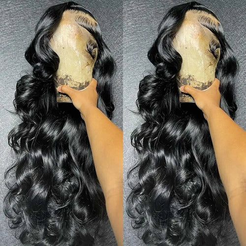 13x6 Lace Front Wigs Human Hair 250 Density Hd Body Wave Lace Frontal Human Hair Wigs For Women Glueless Pre Plucked Black Wig