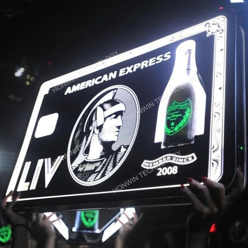 Nightclub Wine Presenter 3 Bottles Rechargeable LED Ace of Spade Glorifier Box Armand de Brignac Champagne Bottle Carrier Case