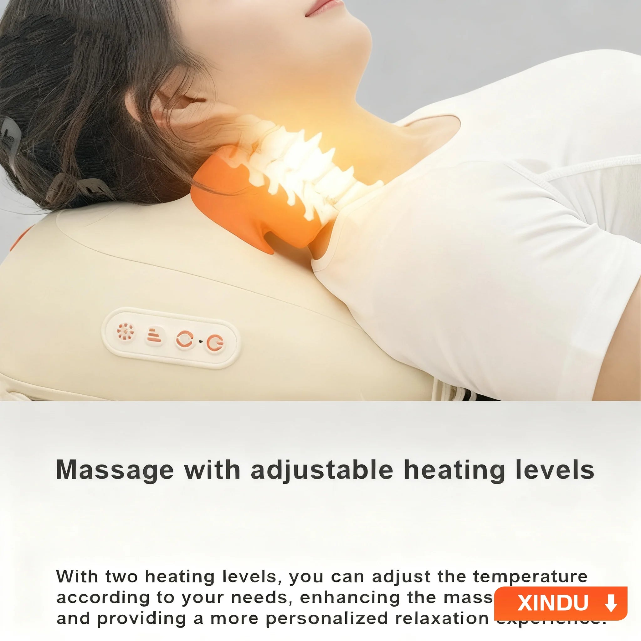 SPA Portable Pillow Massager Lazy Person Leading Shoulder Professional Super Strong Neck Massage Wireless Warm Pillow Type Massa