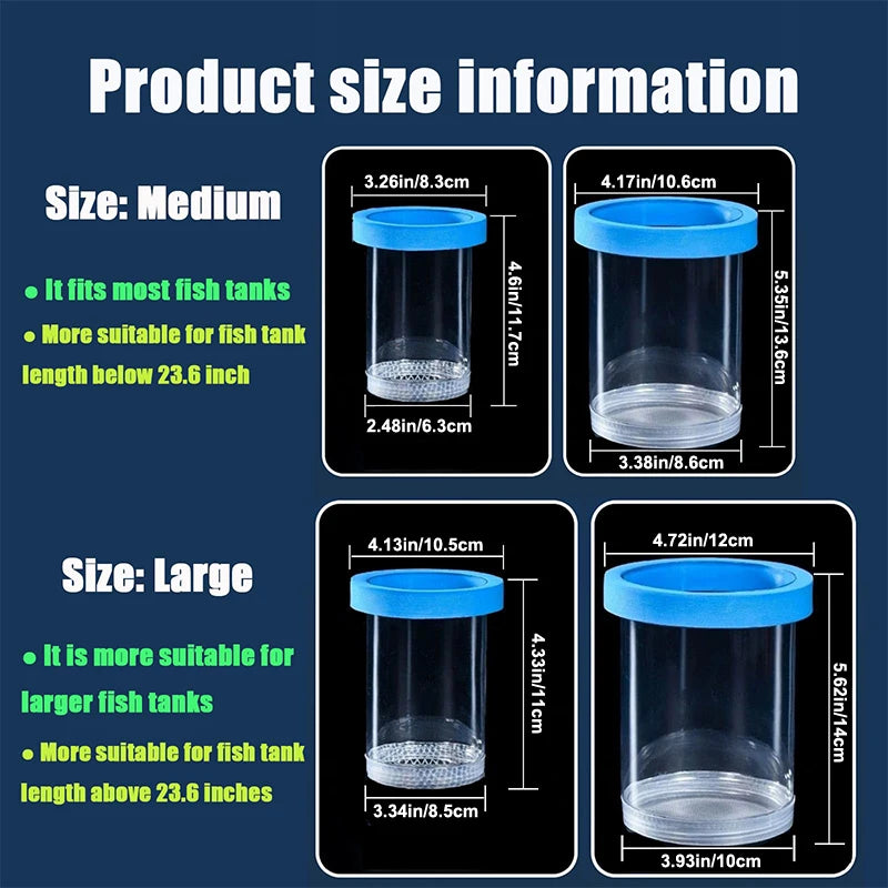 【E】Floating Fish Breeding Isolation Box With Suction Cups 270°Flowing Water Propagation Separate Parent And Baby Fishes