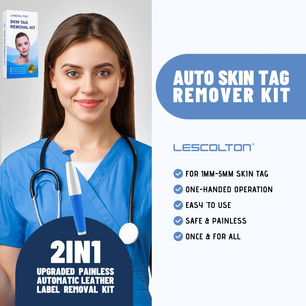 Skin Tag Kill Skin Mole Wart Remover Micro Skin Tag Removal Kit With Cleansing Swabs Adult Mole Wart Face Care