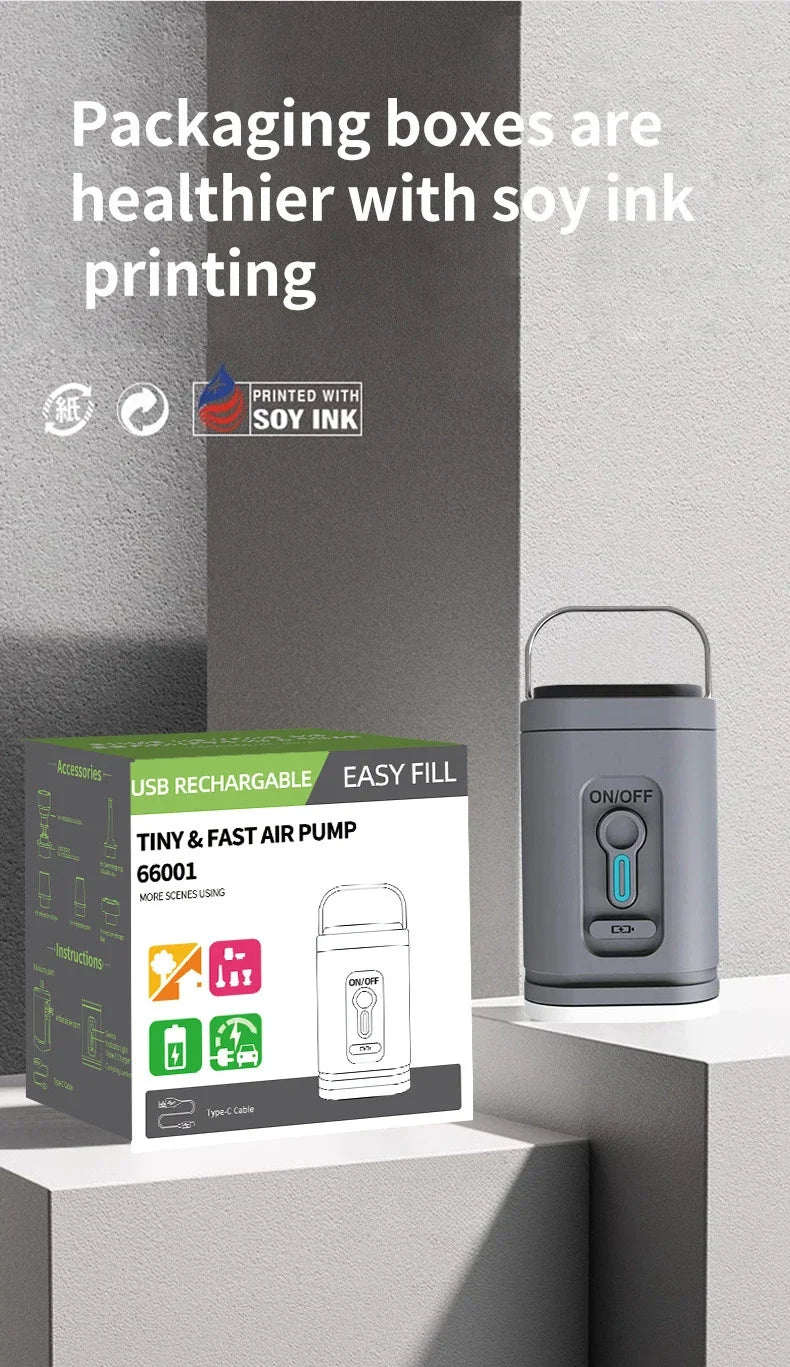 Mini Portable Vacuum Air Pump,Inflate Deflate for Pool, Air Bed,Vacuum Storage Bags-Compact Air Compressor for Home And Travel