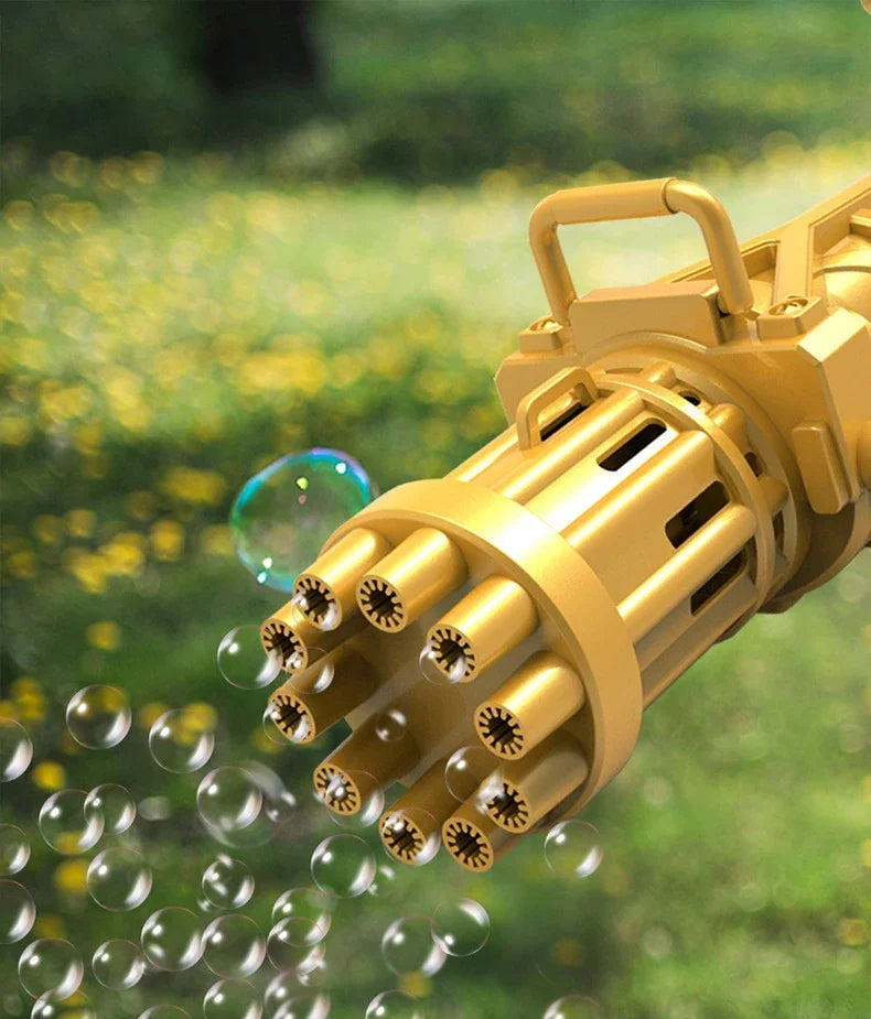 10 Hole Electric Gatling Bubble Machine Automatic Blower Soap Water Maker Gun for Children Summer Beach Outdoor Kids Toys