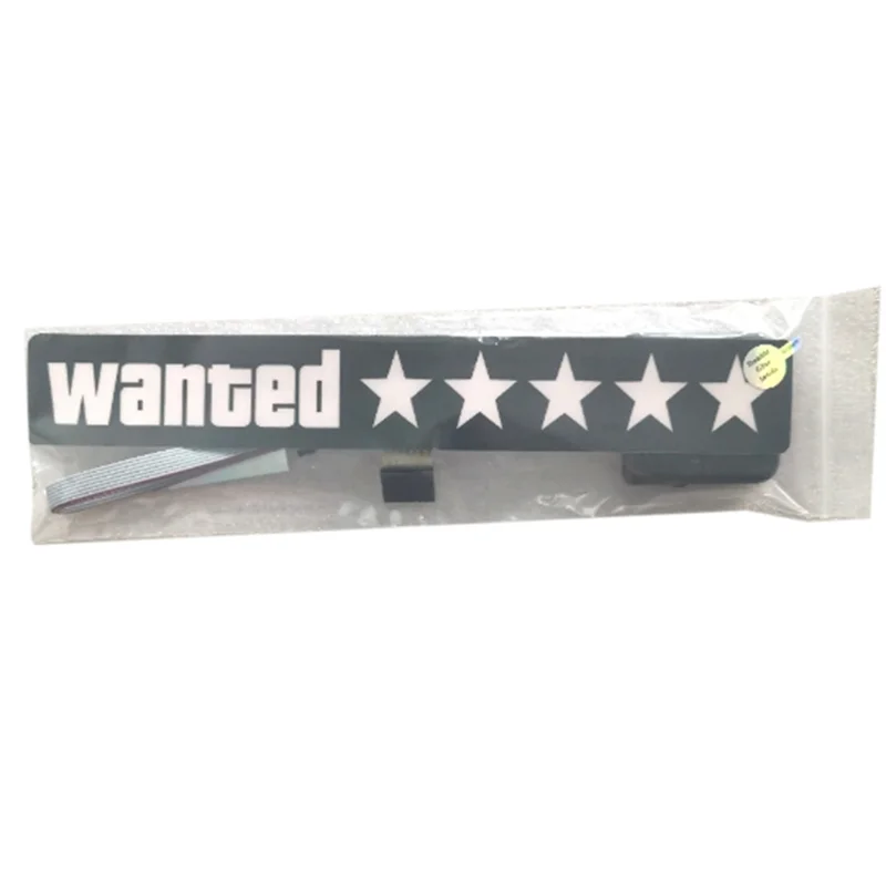 Windshield Electric 5 Star Wanted Car LED White Light Up Window Stickers Accessories For JDM Glow Panel Decoration Accessories-A