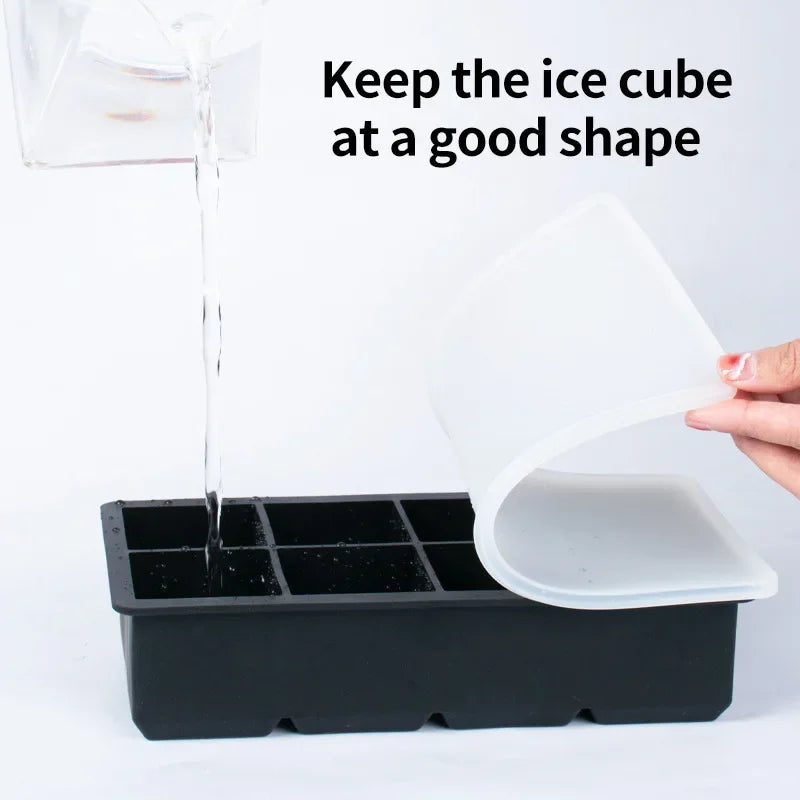 4/6/8/15Grids Silicone Ice Cube Molds Spherical Ice Cube Molds Ice Cream Ice Cube Making Machine Reusable Whiskey Ice Cube Molds