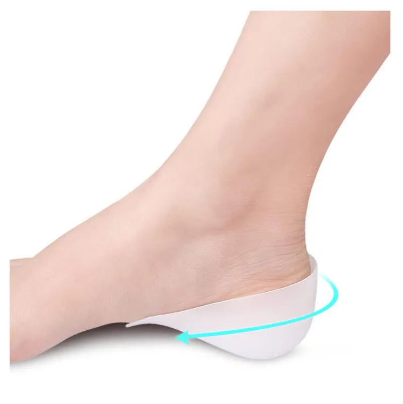 Invisible Height Increase Silicone Socks Gel Heel Pads Orthopedic Arch Support Heel Cushion Soles Insole Foot Massage Unisex