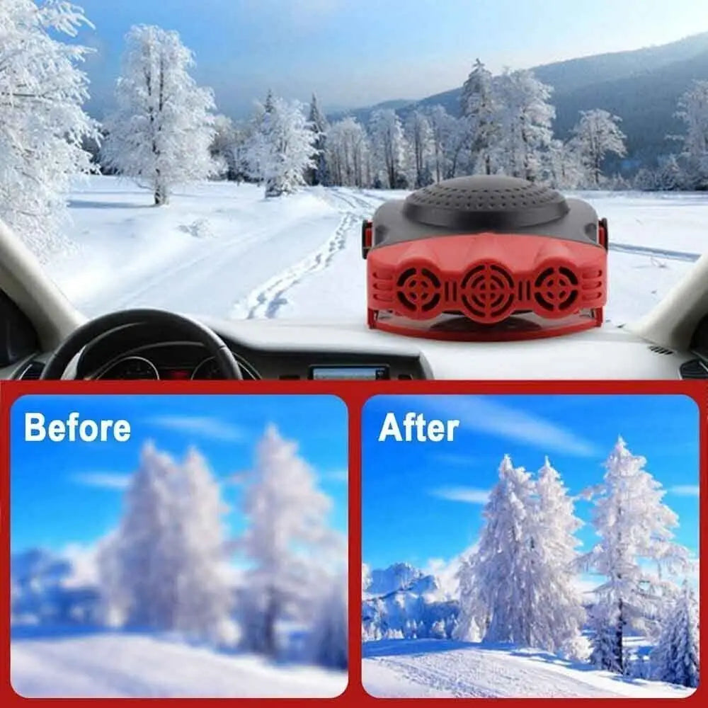12V Car Electric Heating Fan Multifunctional Car Windshield Defroster Defogging Defrosting Heating Fan Car Heating Accessories
