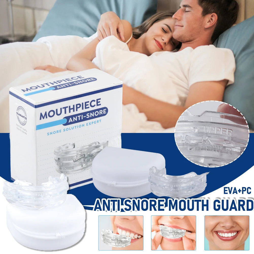 New Mouth Guard Anti-Snoring Teeth Bruxism Mouthguard Improves Sleep Teeth Bruxism Sleep and Apnea Snoring Device Stops Snoring