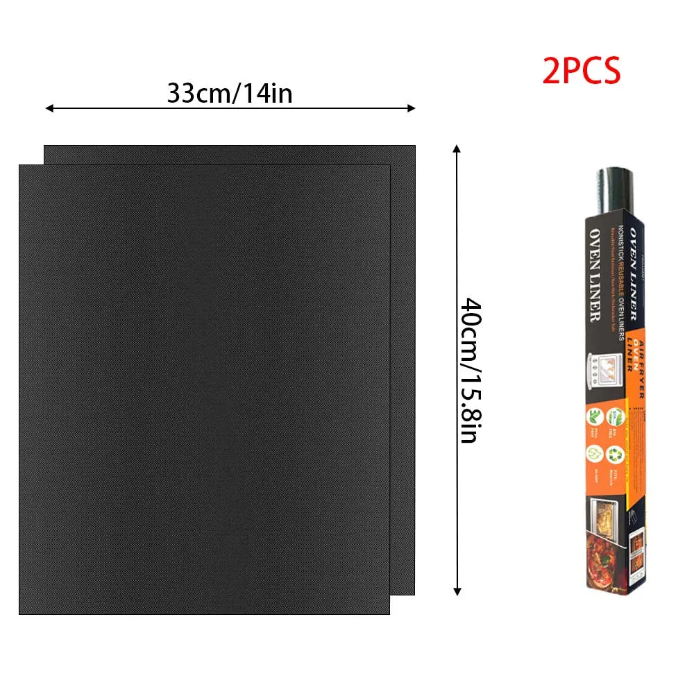 BBQ Mats Oven Bottom Liners Reusable Non-stick Baking Mats Outdoor Party Protective Mats Kitchen Tools Heat Resistant Grill Mats