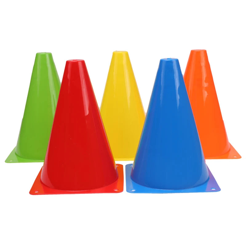 25PCS Colorful Soccer Training Cones Plastic Football Agility Marker Cones Portable Sport Obstacle Markers for Soccer Training
