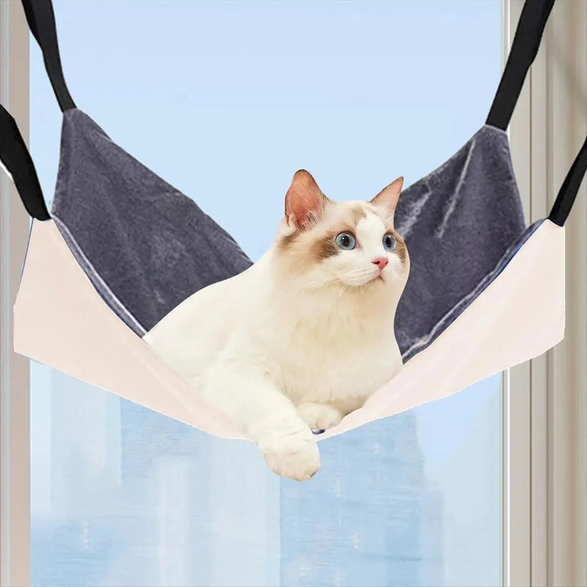 A96K-Adjustable Cat Hammock Bed Cage Accessories For Ferret Puppies Rabbits Small Animals Tree Indoor House Cat Swing Bed