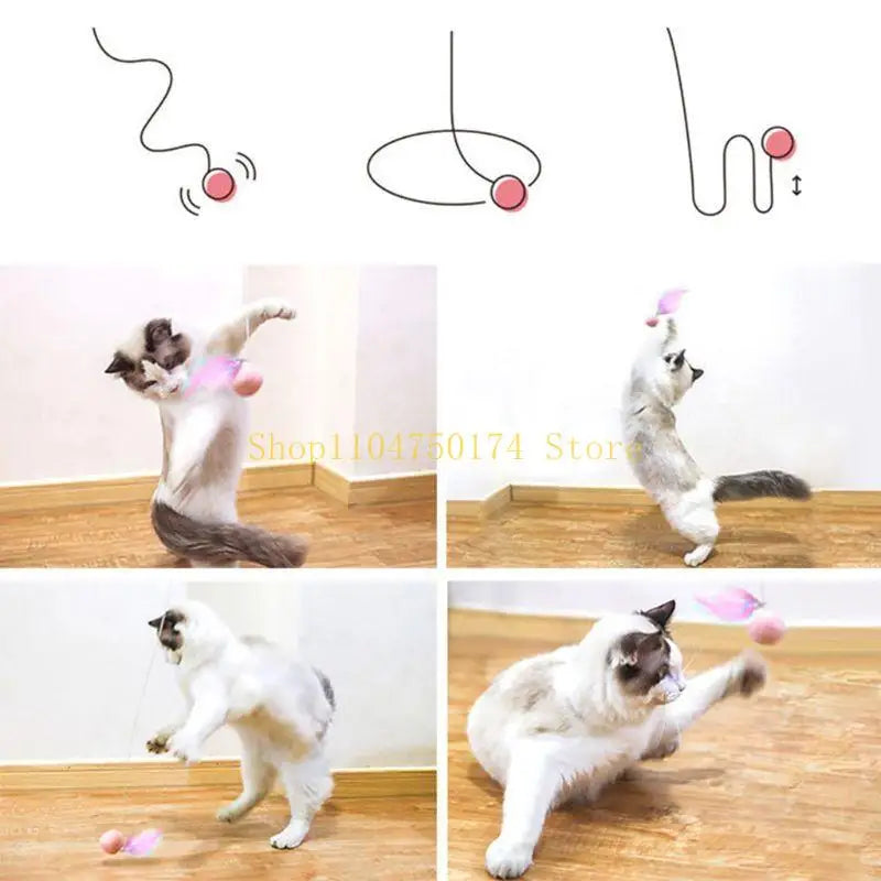 Retractable Wand Toy Tassel Toy Long Tease Wand with Ball top sale
