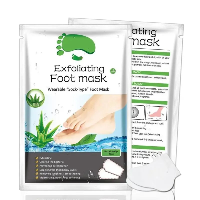 2pcs/Set Socks For Pedicure Socks For Feet Peeling Foot Mask Health Care Skin Care Feet Dead Skin Removal Exfoliating Foot Mask